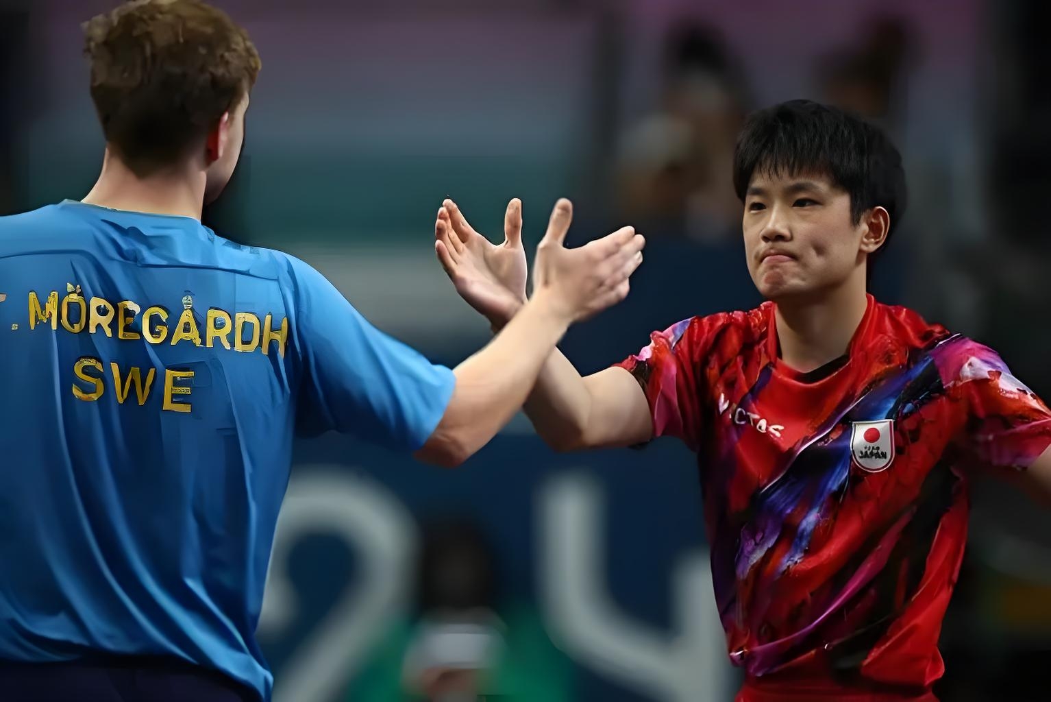 法国队完胜韩国队，张本智和刷新纪录